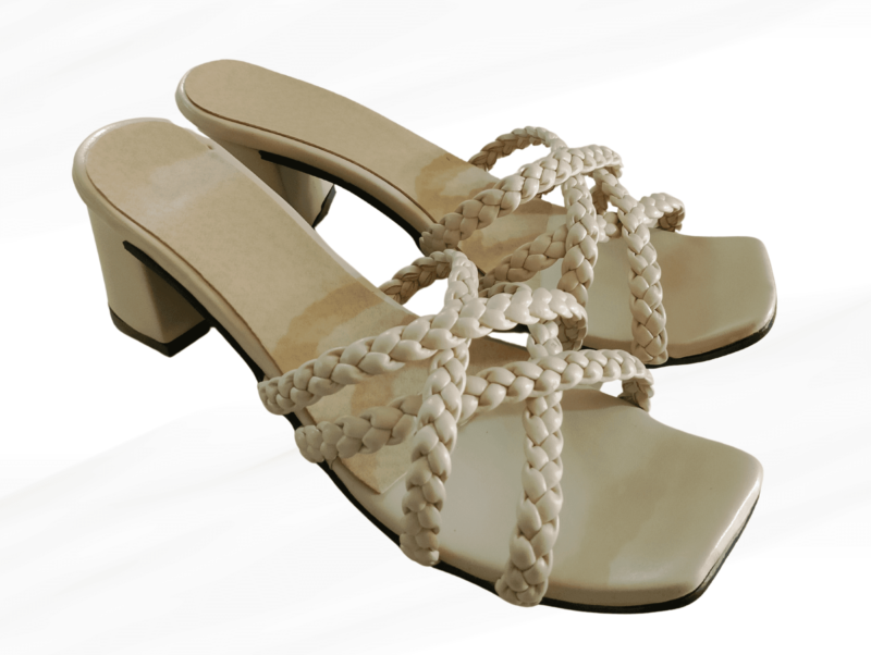 شبشب حريمي ضفيرة بيج