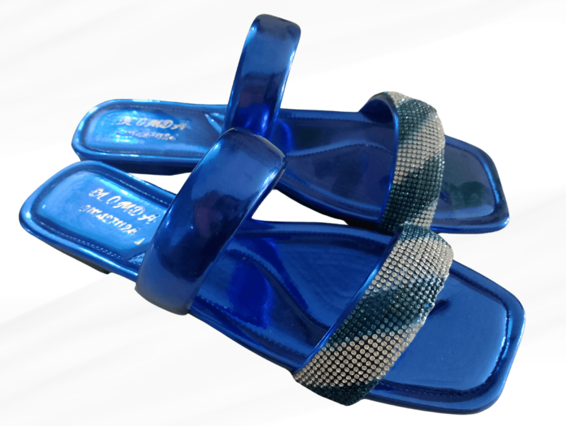 شبشب 2 باند حريمي أزرق