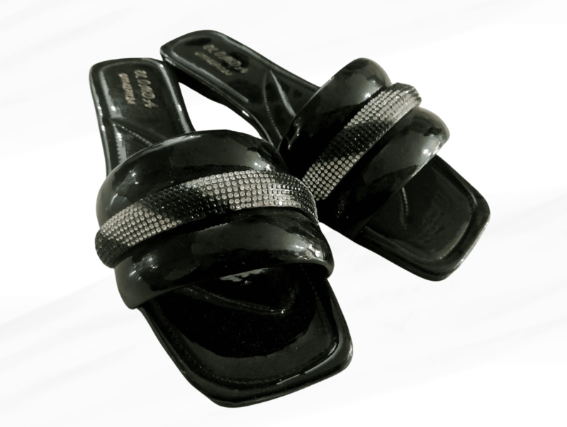 شبشب 3 باند ألماز حريمي أسود