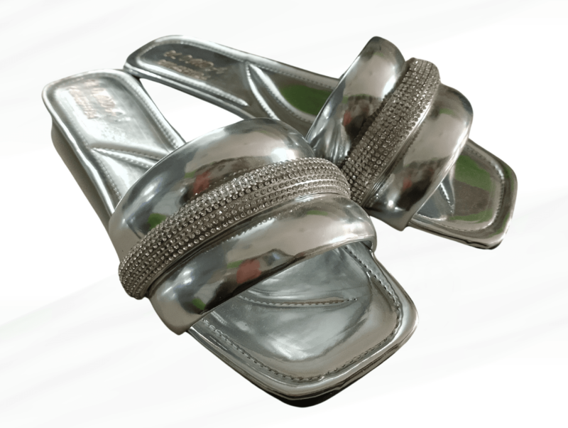 شبشب 3 باند ألماز حريمي فضي