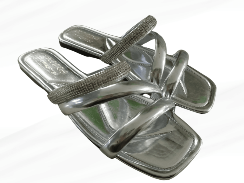 شبشب 3 باند حريمي فضي